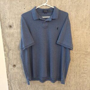 Polo Ralph Lauren Mens 2XL Heather Blue Short Sleeve Polo Shirt Classic Fit Golf